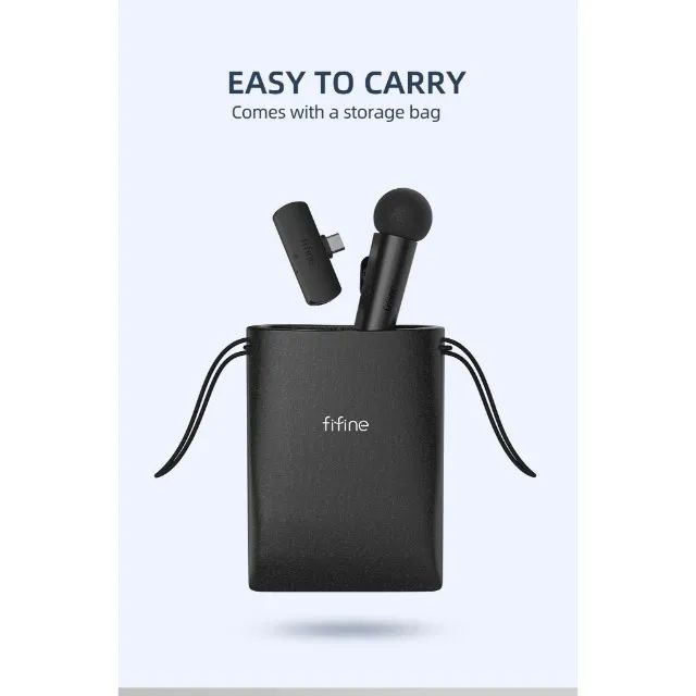 Microfone lapela sem fio bluetooth Fifine M6 2.4g lacrado - Foto 4