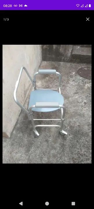 Cadeira de Banho com Rodas alumínio-  Prática e Segura - Foto 3