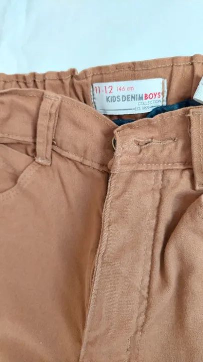 Calça Jeans Marca Kids Denin Boys Tam 11/12 (146 cm) Cor Marron em ótimo estado - Foto 5