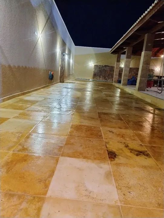 Raspagem e aplicação de resina em piso de pedra cariri - Foto 5
