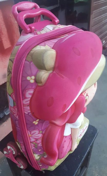Mochila Infantil Moranguinho usada - Foto 4
