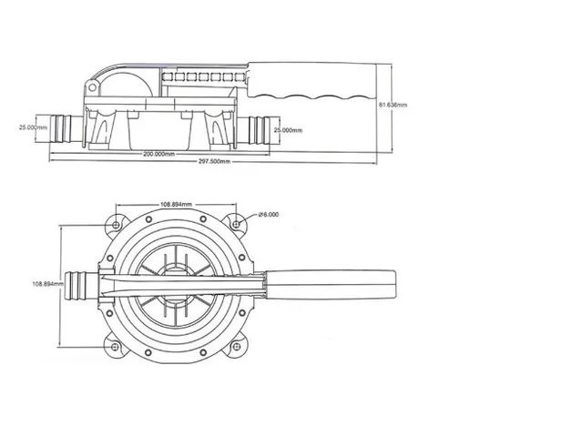Bomba De Transferência De Águas Residuais De Esgoto Manual - Foto 4