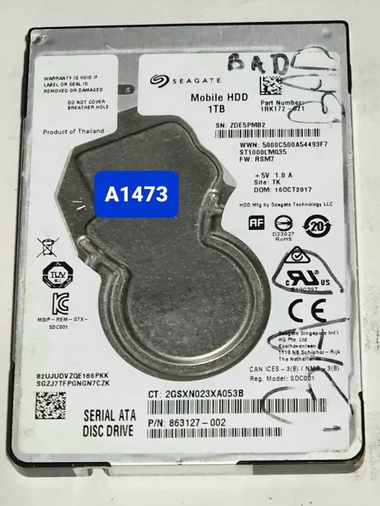 Placa HD 1 Tb St1000lm035 - Fw: Rsm7 - Cod: A1473