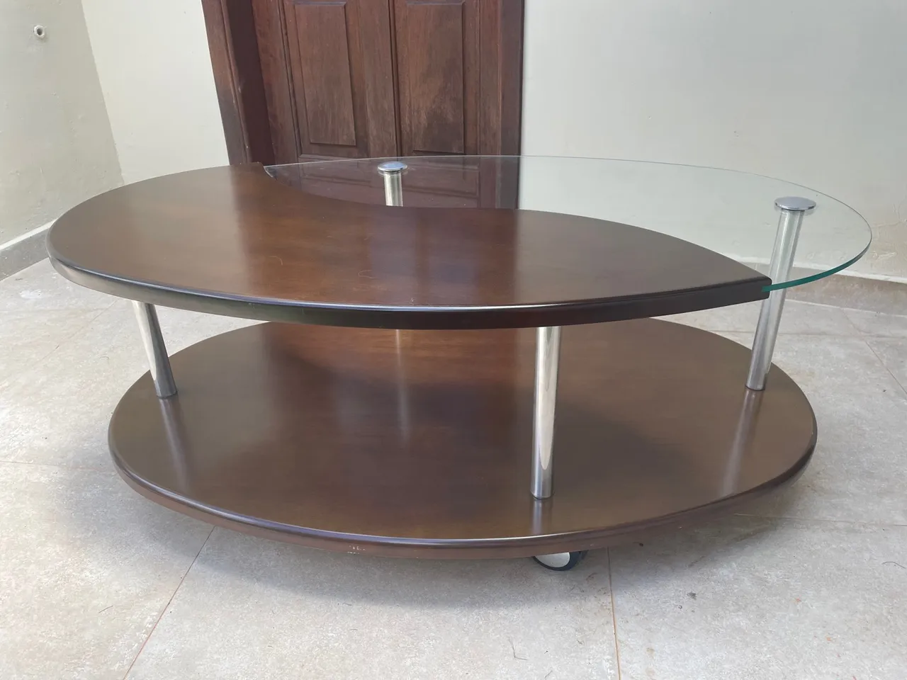 Mesa de centro em vidro temperado
