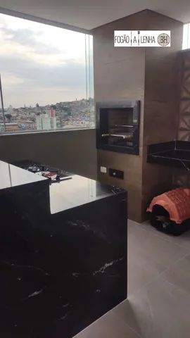 Churrasqueira Predial - Churrasqueira Quadrada Revestida de Porcelanato - Foto 4