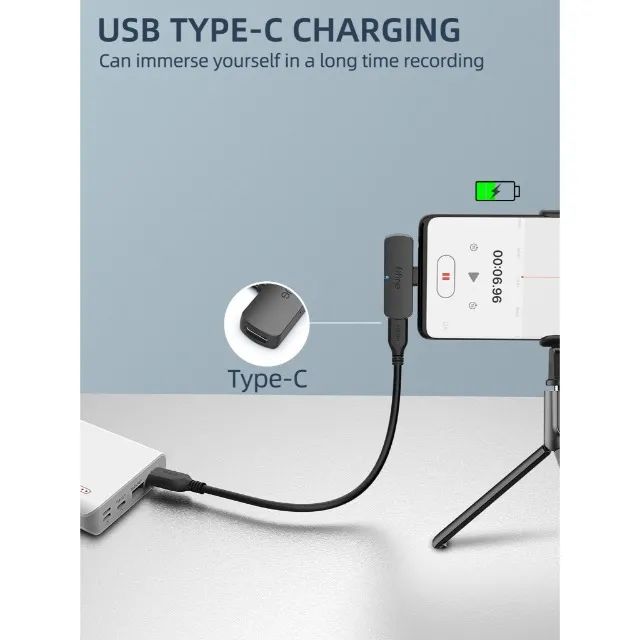 Microfone lapela sem fio bluetooth Fifine M6 2.4g lacrado - Foto 3