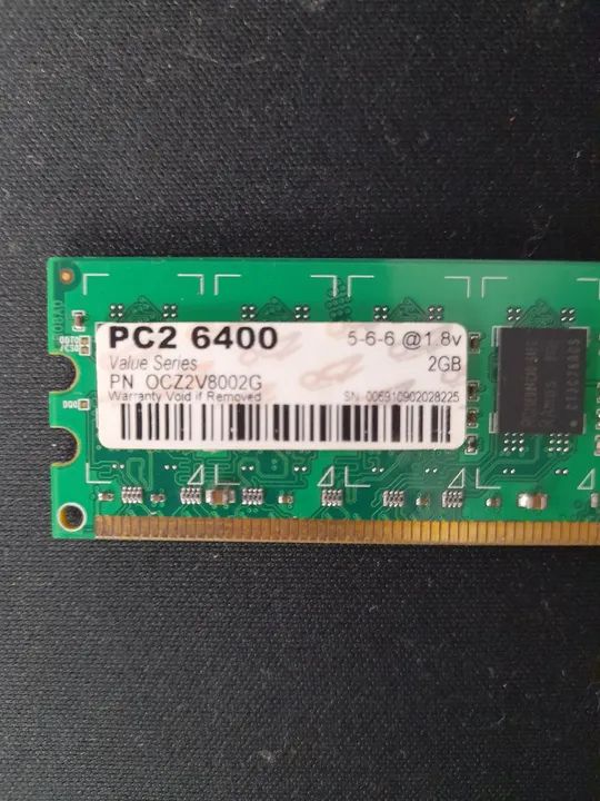 Memória RAM OCZ Value Series 2GB DDR2 PC2-6400 800MHz<br> - Foto 2