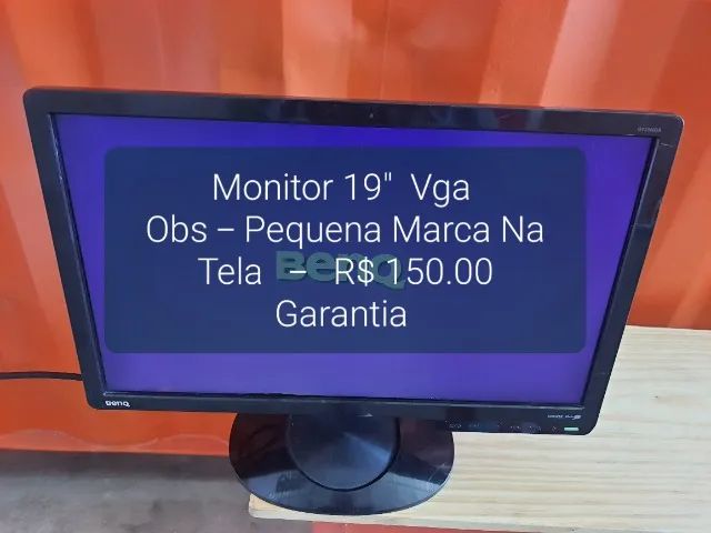 Monitor 19'' Led - Garantia - Observação Na Tela.