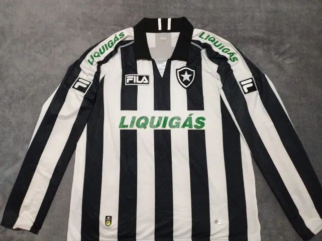 Camisa Oficial Botafogo Fila 2009, #10, manga longa, tamanho GG (61x79cm). Impecável! 