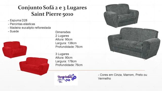 Conjunto Sofá Saint Pierre p654 - Foto 5
