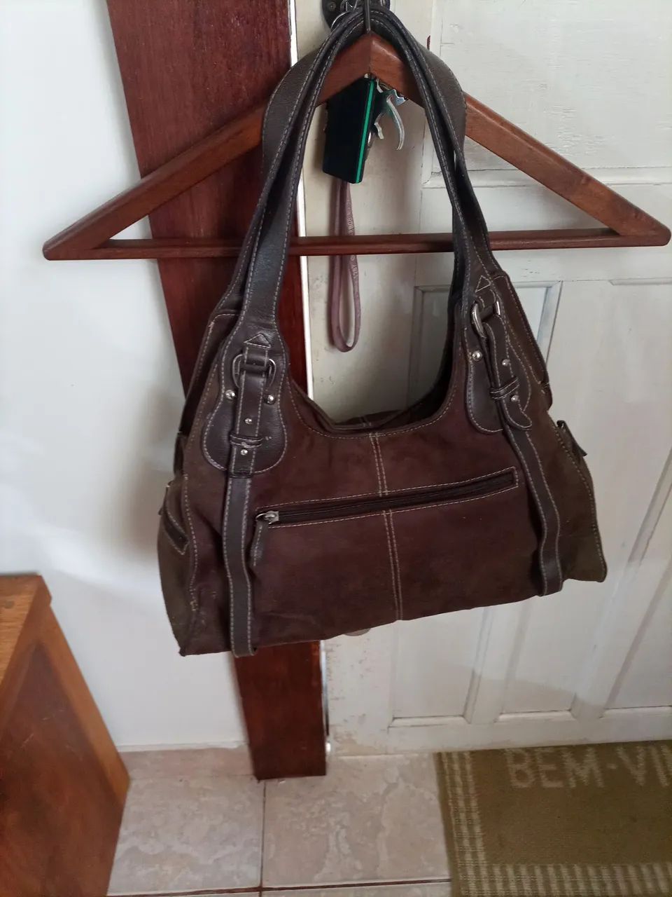 Bolsa couro em perfeito estado  - Foto 4