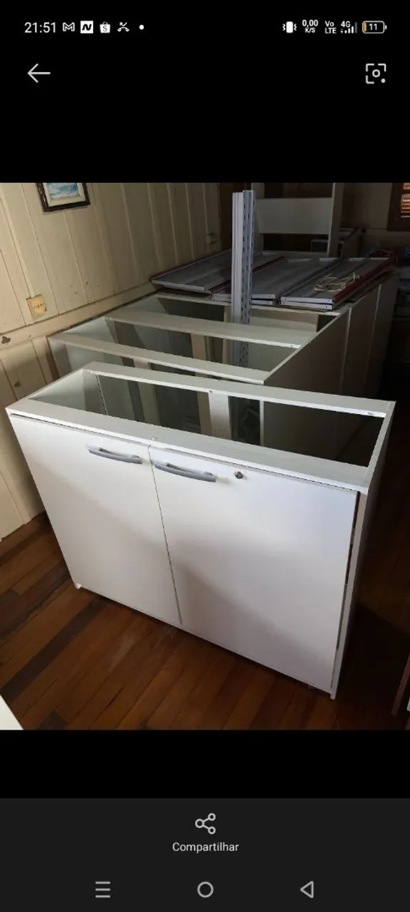 Armário branco para organização