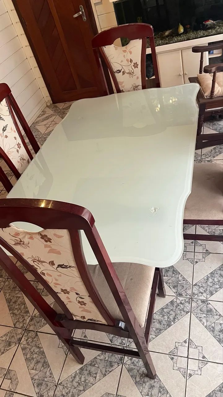 Mesa de vidro bisotê 1.40x90 - Foto 4