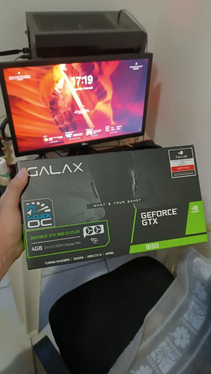 Placa de Vídeo GeForce GTX 1650 EX Plus 4GB