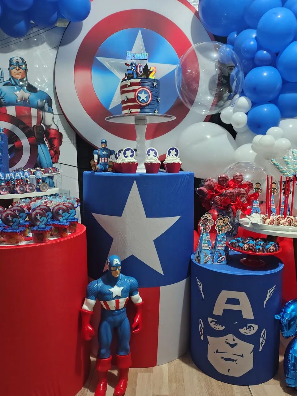 KIT DE CAPAS DECORAÇÃO CAPITÃO AMÉRICA - Foto 2