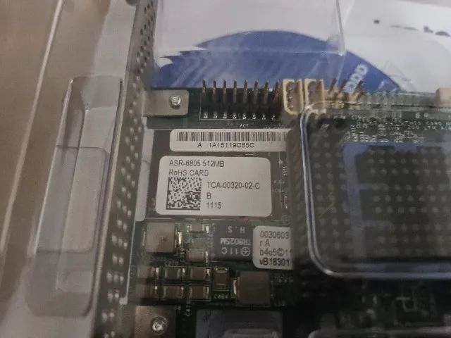 Placa Controladora Adaptec ASR-6805 512mb Raid PCI Express Cabos Mini SAS para 8x SATA - Foto 3