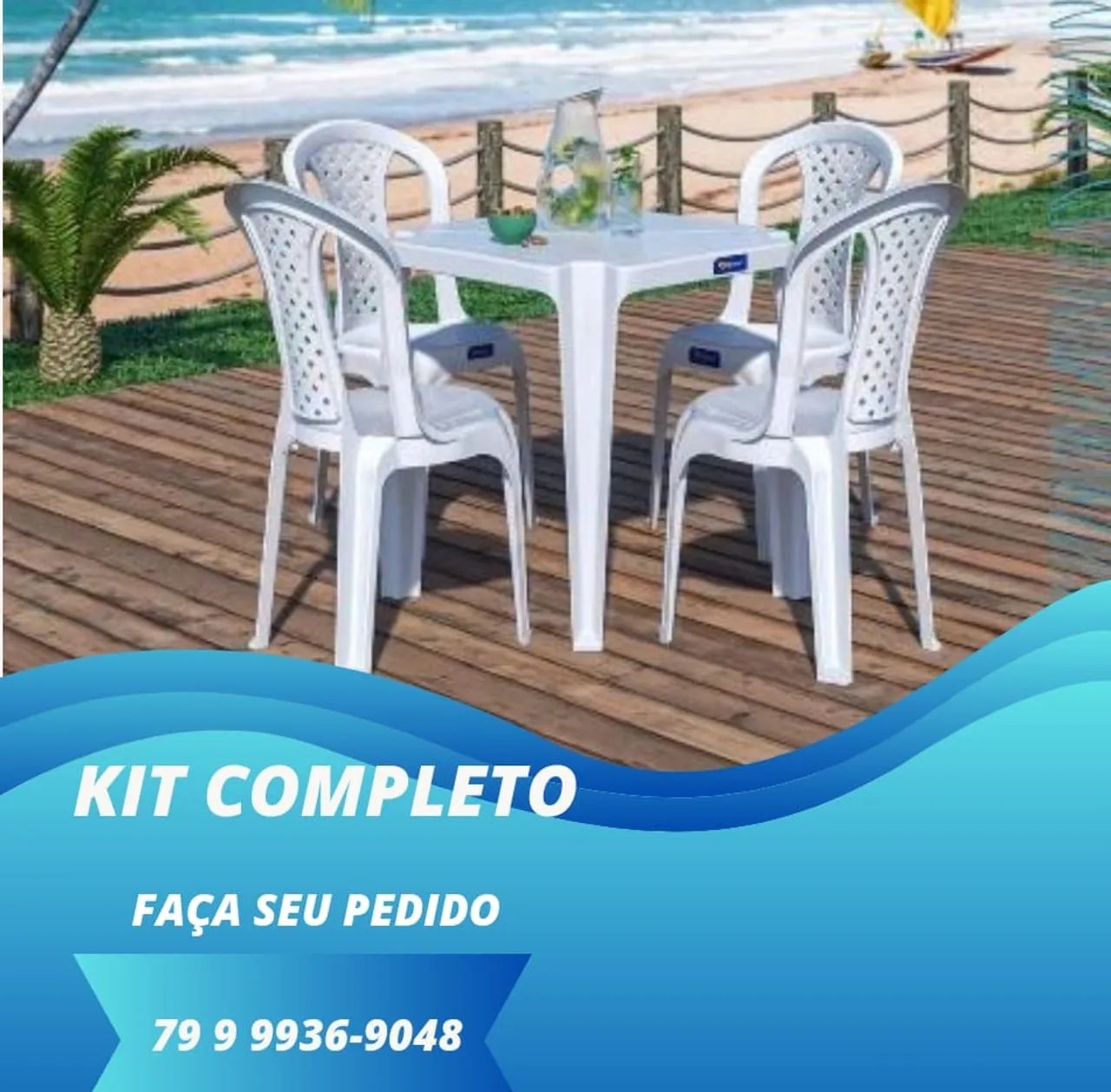 Mesas e cadeiras plásticas  - Foto 4