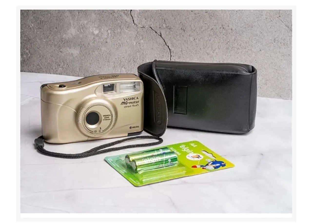 Câmera 35mm - Yashica MG - Motor Direct Flash Champagne (9.6/10) +  Case - Foto 2