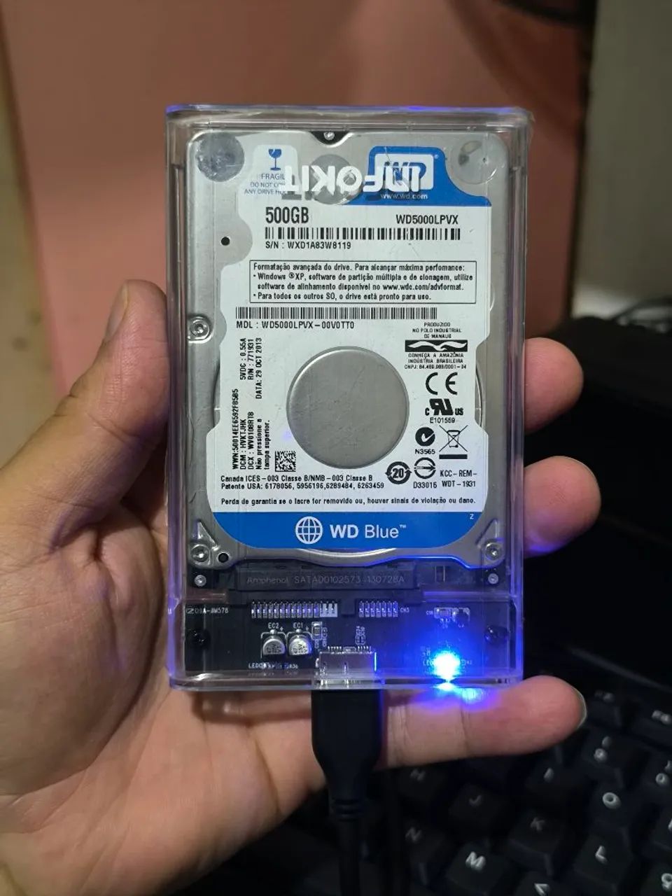 HD externo 3.0 500gb WD digital 