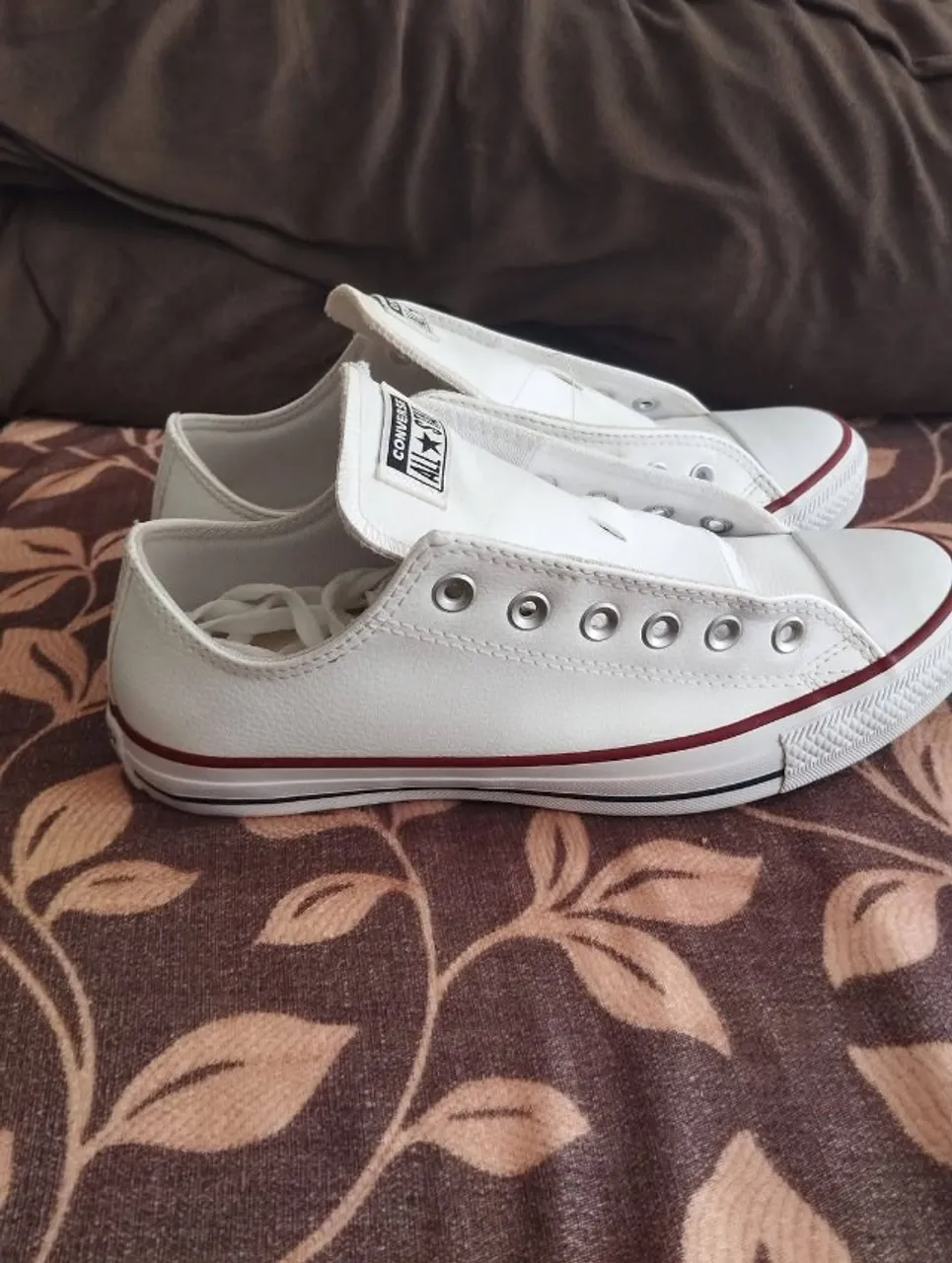 *VENDO* R$ 200,00 ALL STAR CONVERSE ORIGINAL CHUCK TAYLOR COURO BRANCO - N° 38 (Usado ape