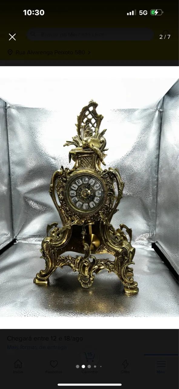Relógio De Mesa Vintage Retro No Estilo Italiano