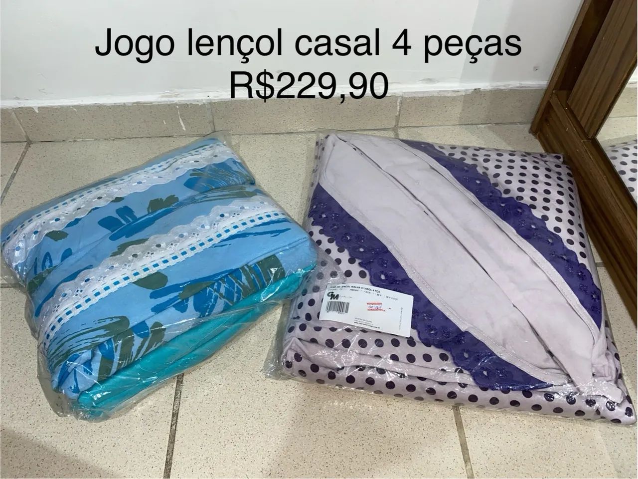 Lençol King 3 Peças - Mix - R$299,90 - Foto 4