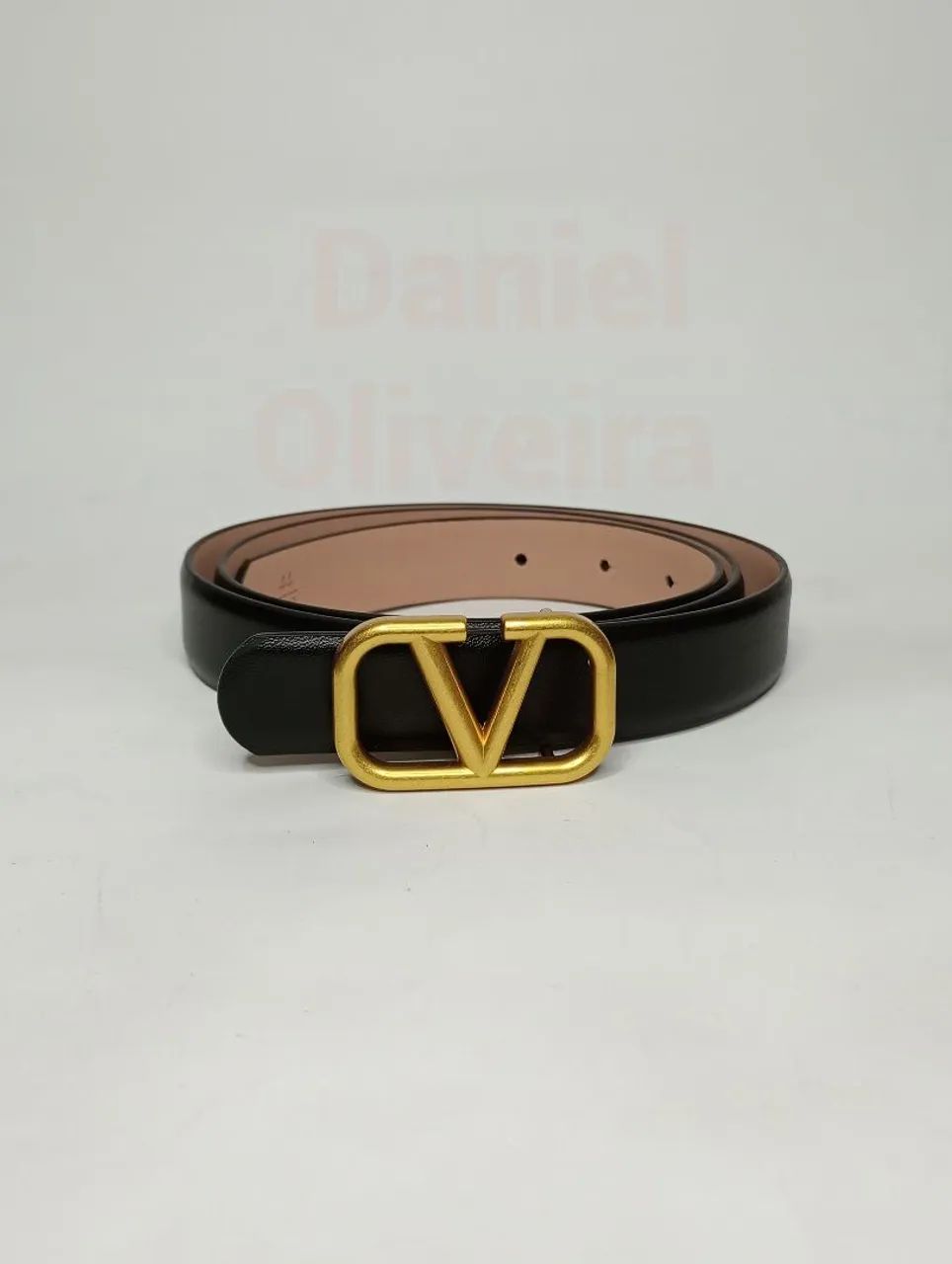 Cinto de couro Valentino fino 2,5cm  - Foto 3