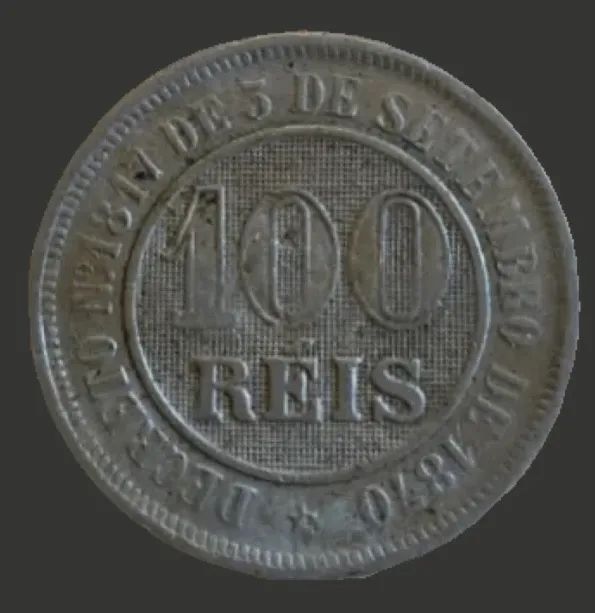 Moeda 100 Reis Brasil 1886