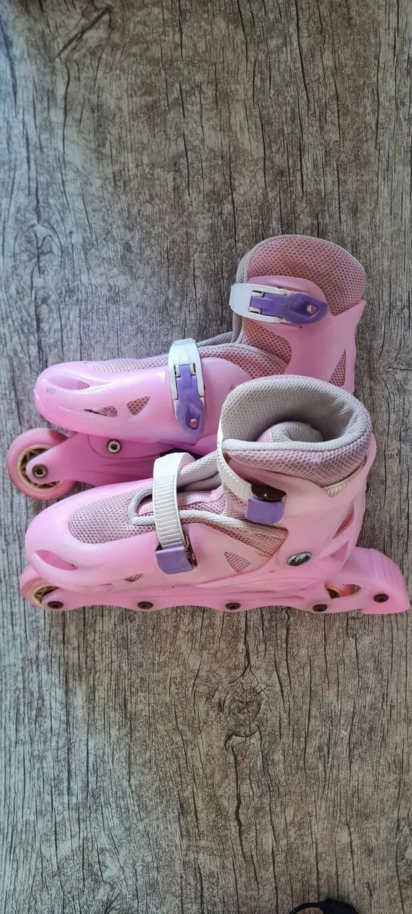 Patins Roller Infantil Rosa n° 31-34
