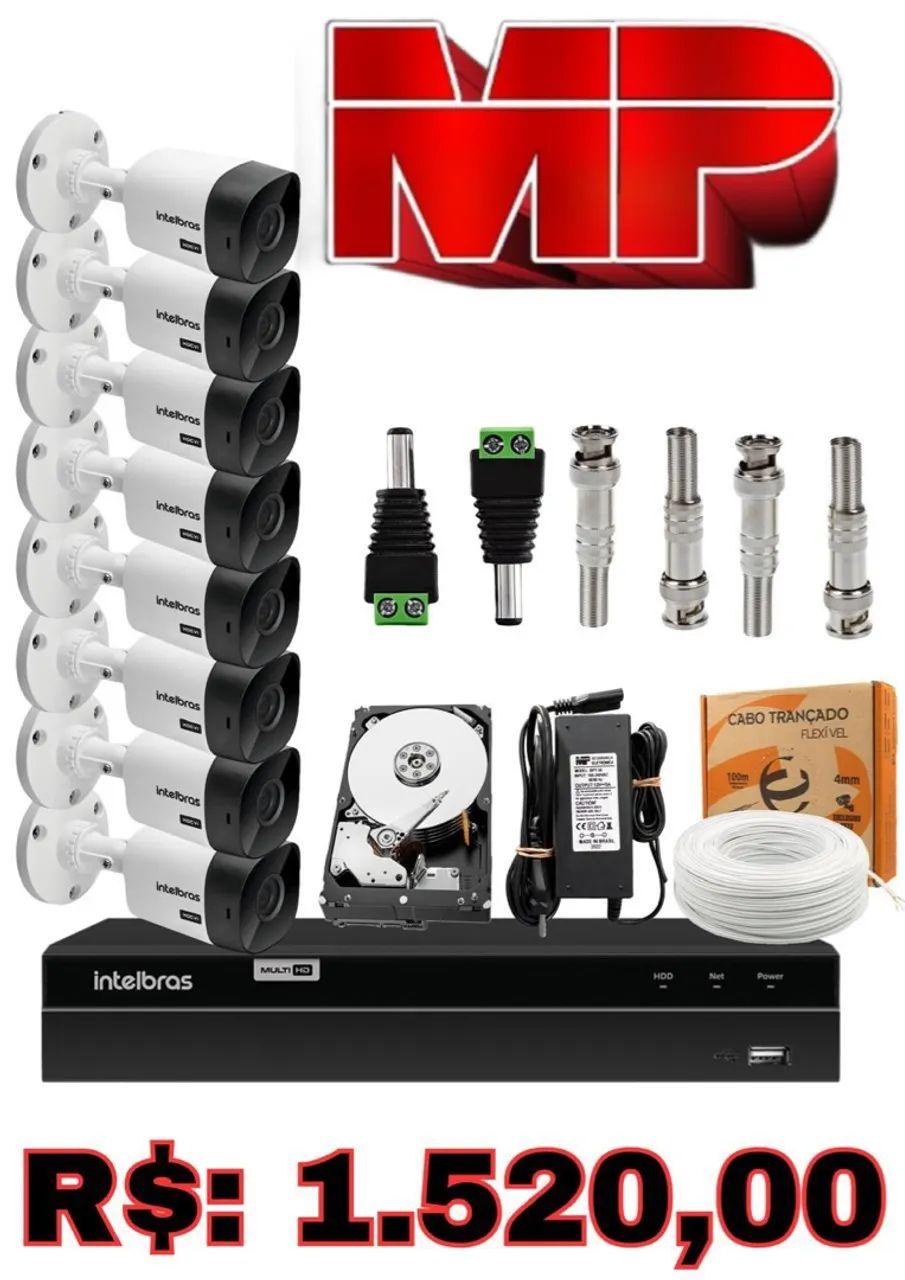 Kit de Câmeras de Segurança Intelbras Completo