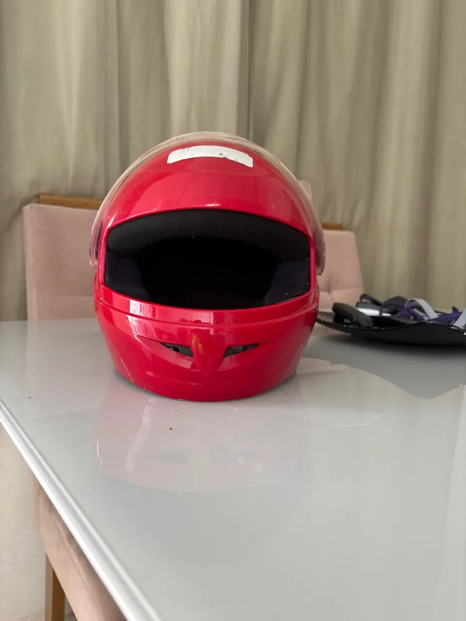 Capacete Vermelho para Moto
