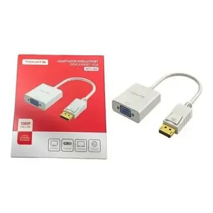Adaptador displayport macho para vga femea tomate 