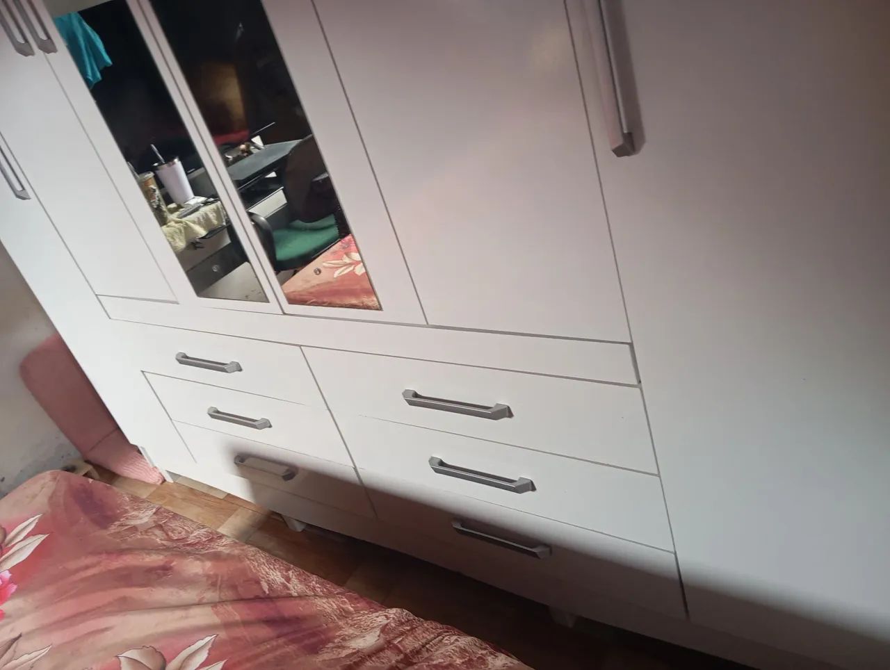 Guarda-Roupa Branco com Espelho - Foto 5