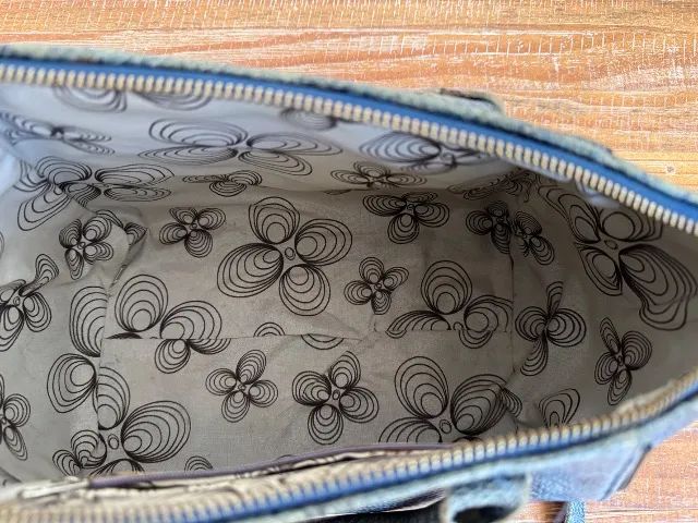 Bolsa azul de couro - Foto 5