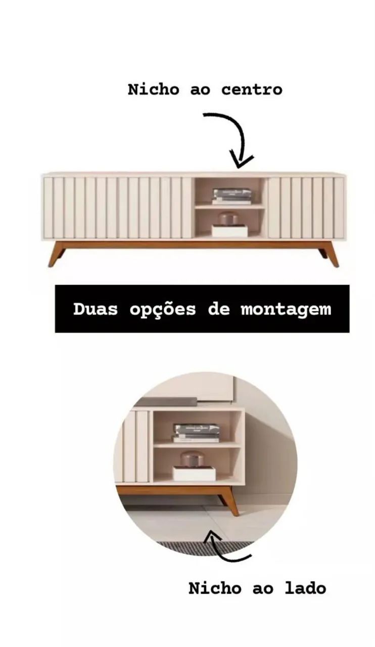 Rack moderno com portas em ripado  - Foto 2