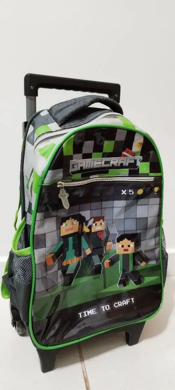 Kit Escolar Gamecraft - Mochila, Lancheira e Estojo - Foto 2