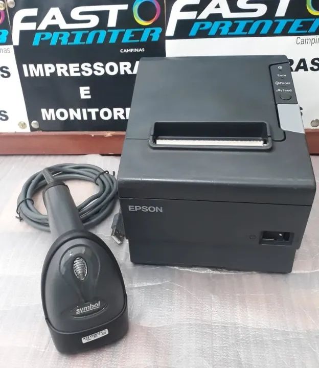 Impressora de cupom + leitor de código de barras  