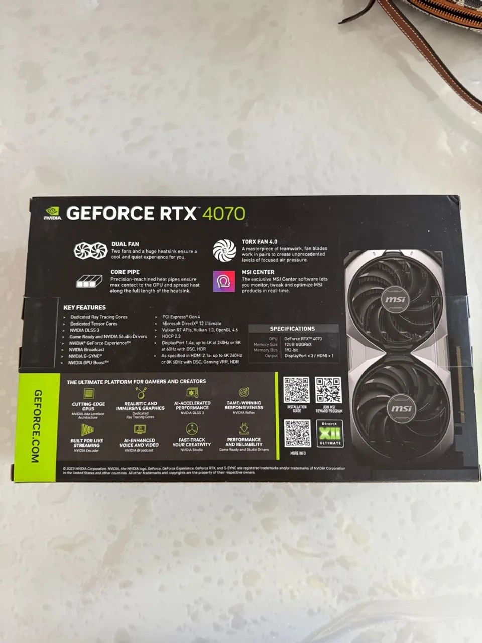 MSI GeForce RTX 4070 VENTUS 2X OC Edition( RESERVADO) - Foto 2