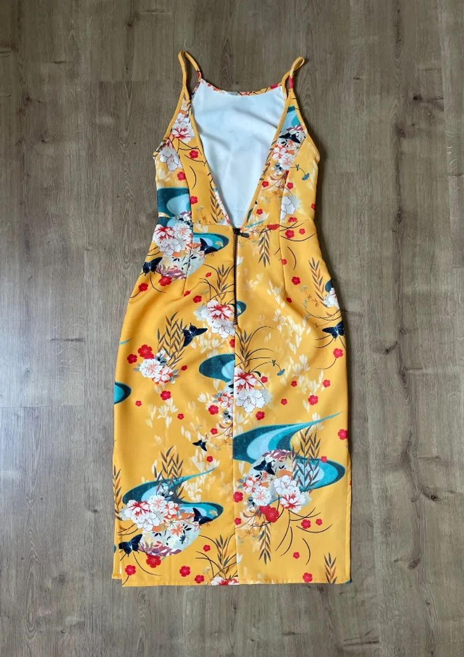 Vestido midi tubinho alcinhas tam PP Oh Boy - Foto 2