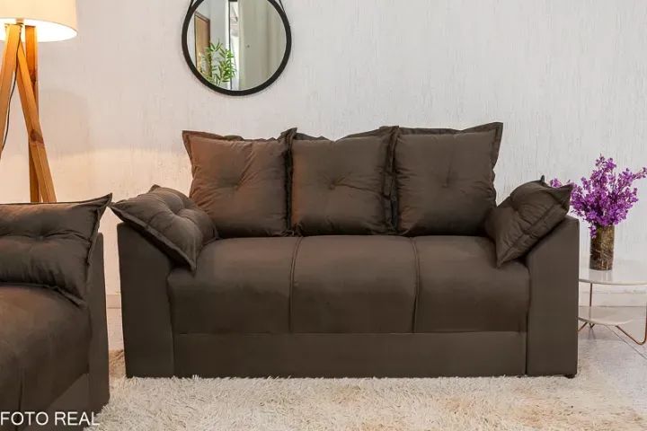 Sofá 3 e 2 lugares Vinil - Foto 3