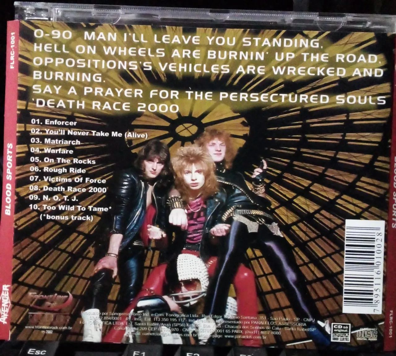 CD Avenger - Blood Sports 2002 Frontline Records - Foto 2