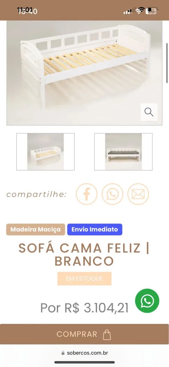 Cama babá madeira maciça 64176430875266121