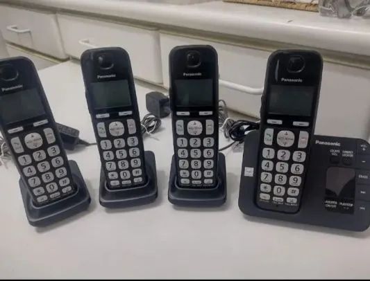 Telefone sem fio Panasonic 4 unidades 
