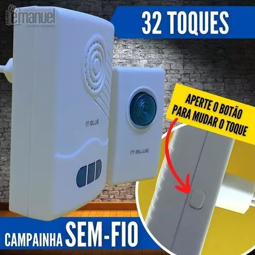 Campainha Sem fio Semi SD-171A 32 Toques Bivolt - Foto 3