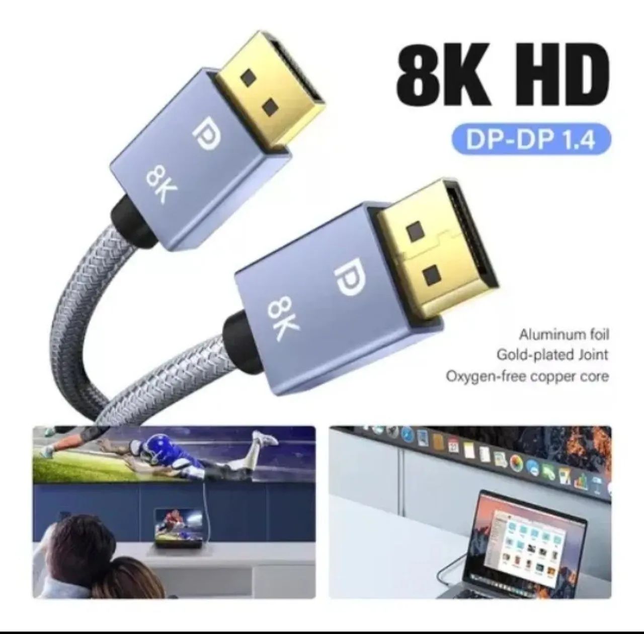 Vendo cabo Displayport 1.4 - 8K Promoção64574076534914120