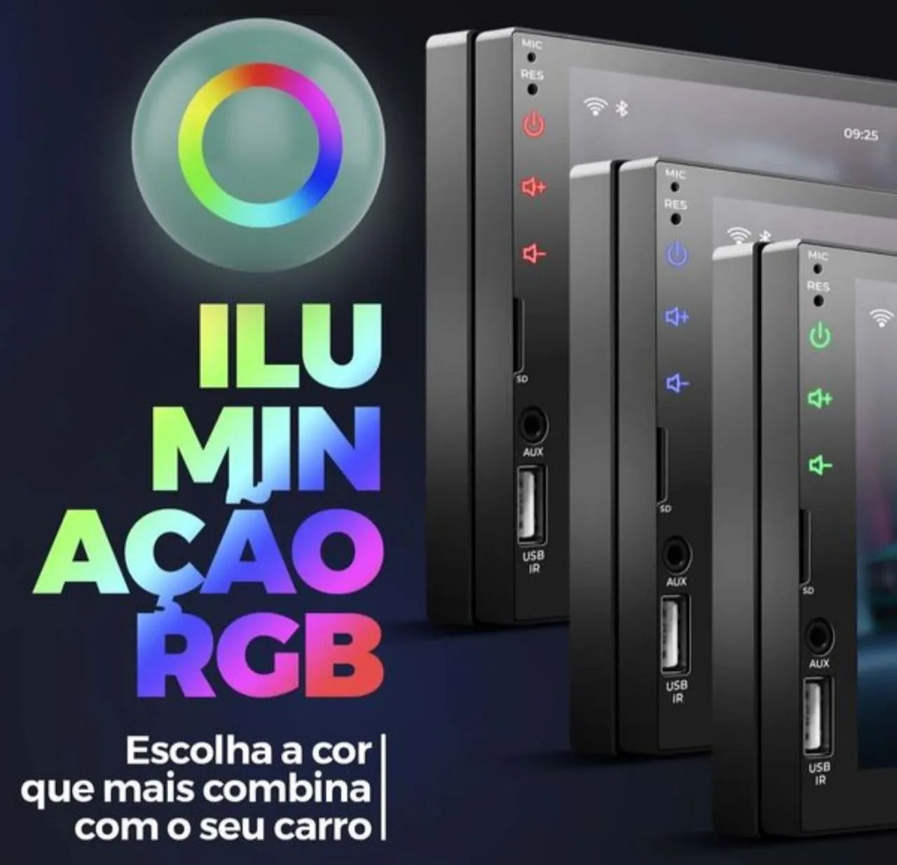 Central Multimídia Universal 2 Din 7" Espelha Android e ios<br><br>Shutt New Miami - Foto 5