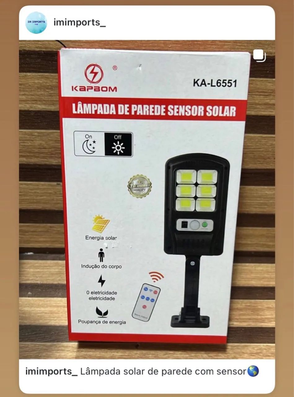 Lâmpada Solar - Iluminação Externa - Foto 4