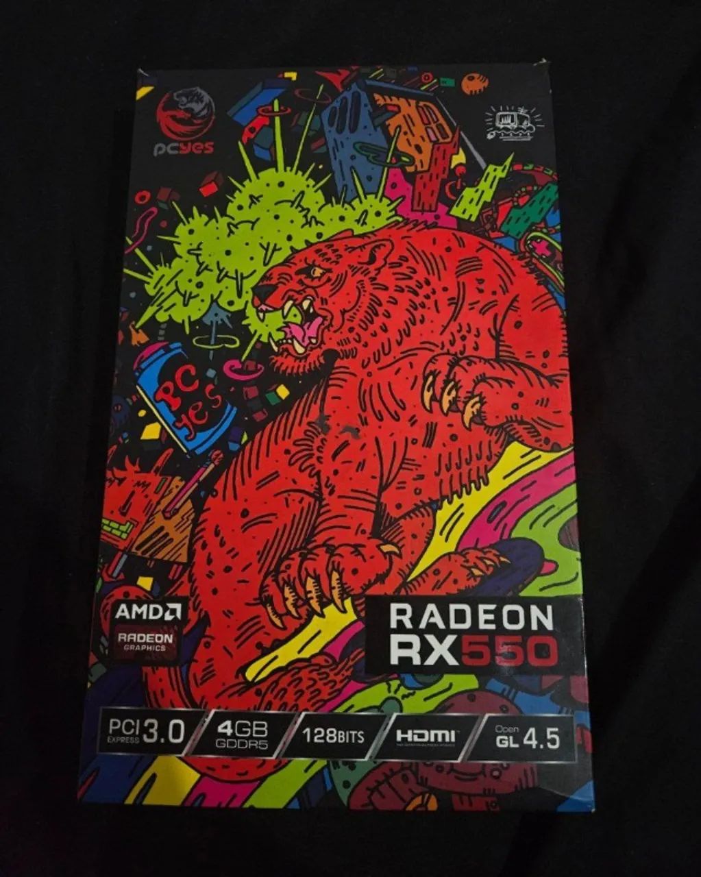 RX 550 4GB PCYES GRAFFITI COM DEFEITO