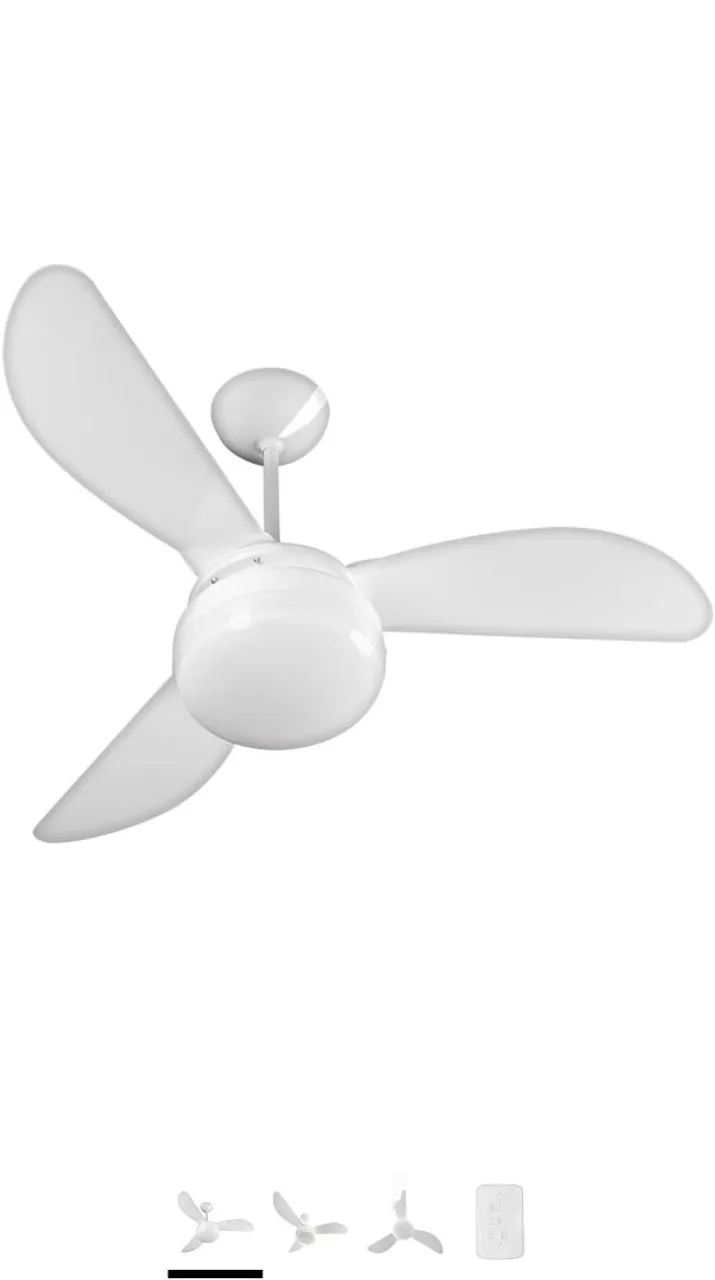 Ventilador de Teto ventisol, Fênix, Branco, 127V