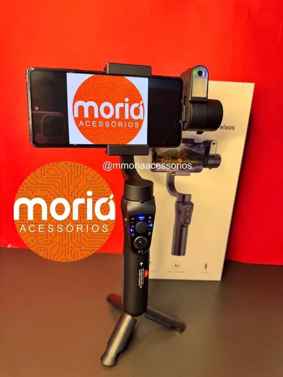 Estabilizador Gimbal para Celular C/ Rastreamento de Rosto P/ Videos aGold - SLF-10A